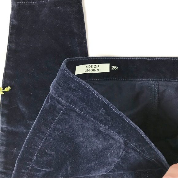 GAP | Burgundy & Navy Velvet Side Zip Legging | 26 - Picture 9 of 14